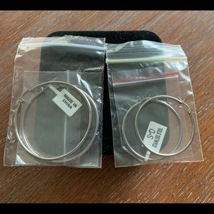 Stainless steel hoop earrings